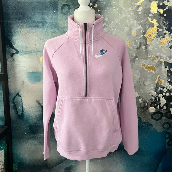 Nike Half Zip Flower Swoosh Sweatshirt - Picture 3 of 7